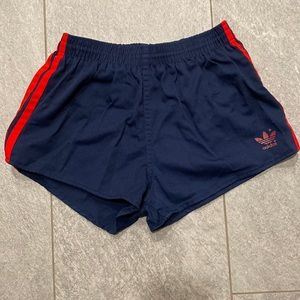 Vintage Adidas trefoil logo running shorts women size small to medium